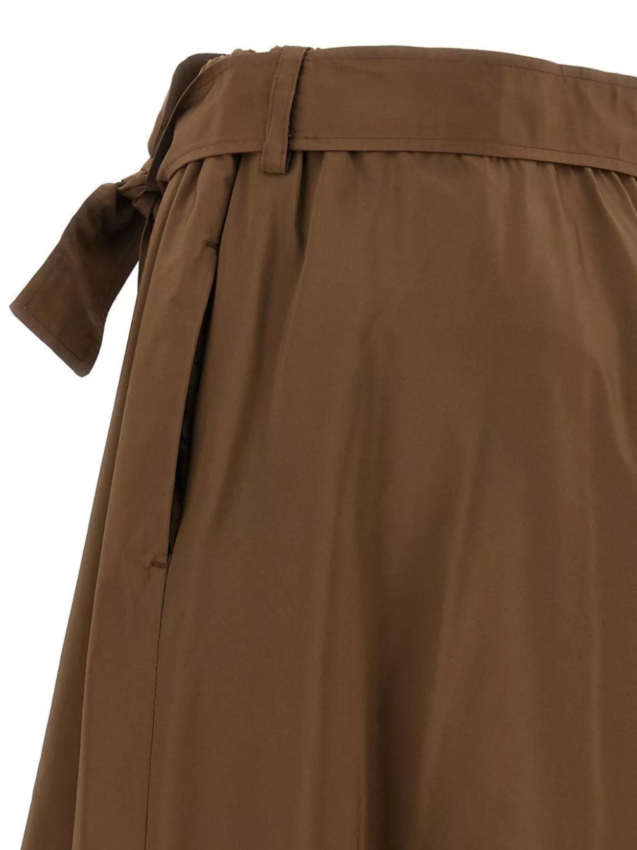 Weekend Max Mara Pleated Skirt With Side Pockets And Waist Tie