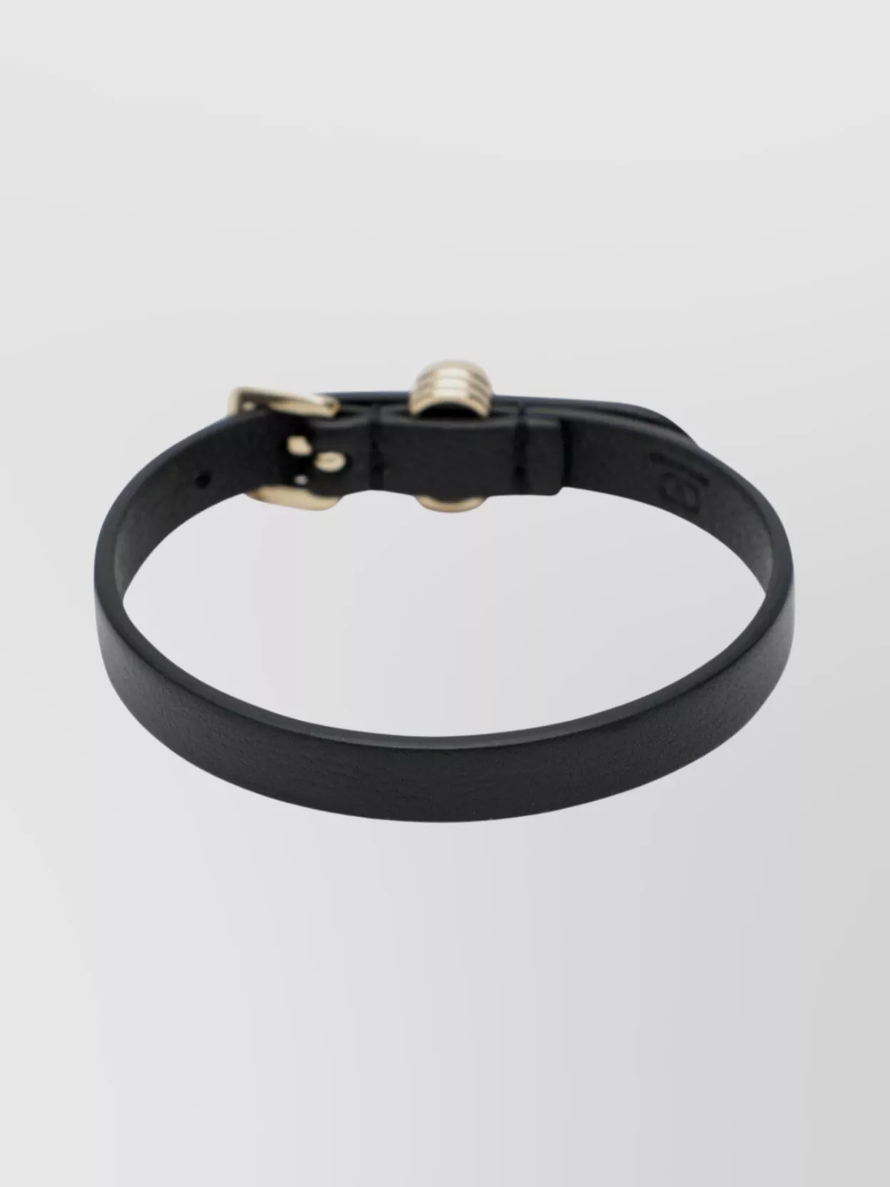 Valentino Crystal Leather Bracelet Featuring Buckle In Black