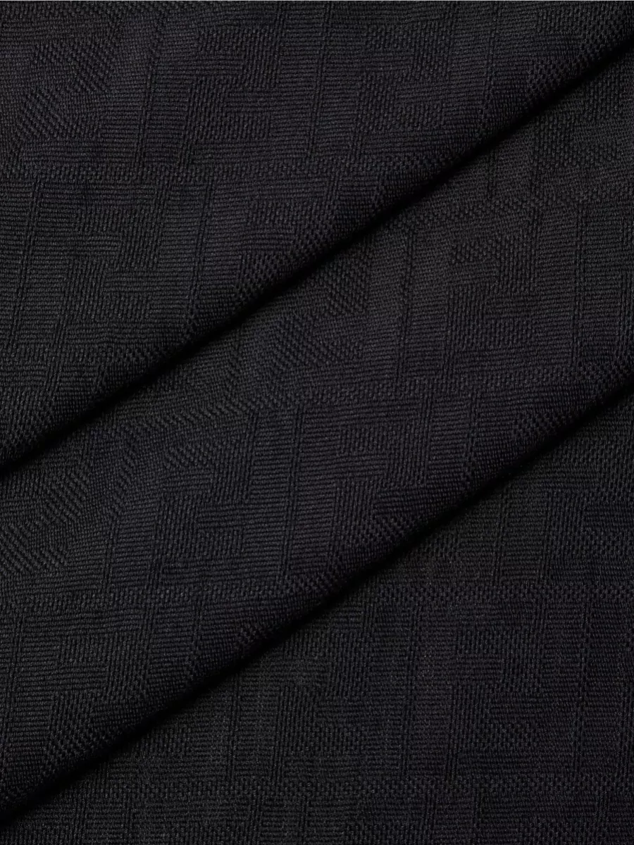 Fendi Wool Silk Cashmere Jacquard Shawl
