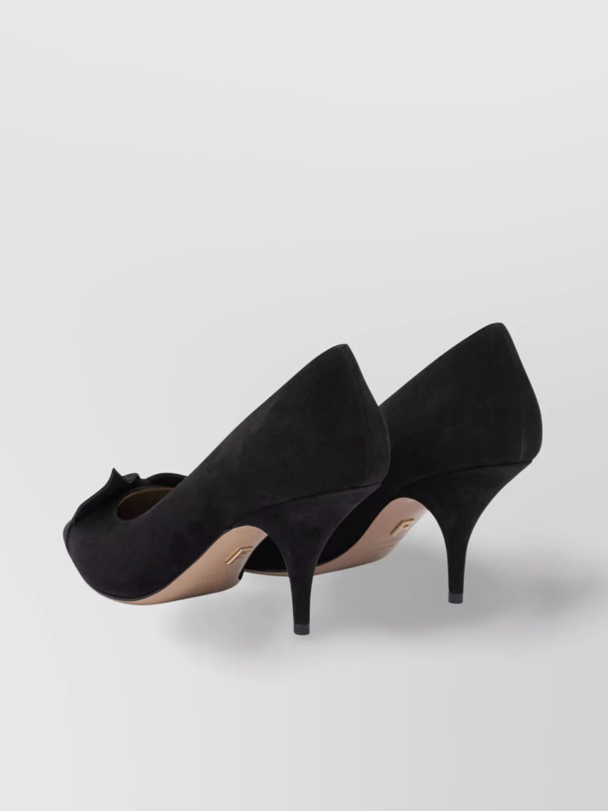 Ferragamo Pointed Toe Stiletto Heel Pumps With Bow In Black