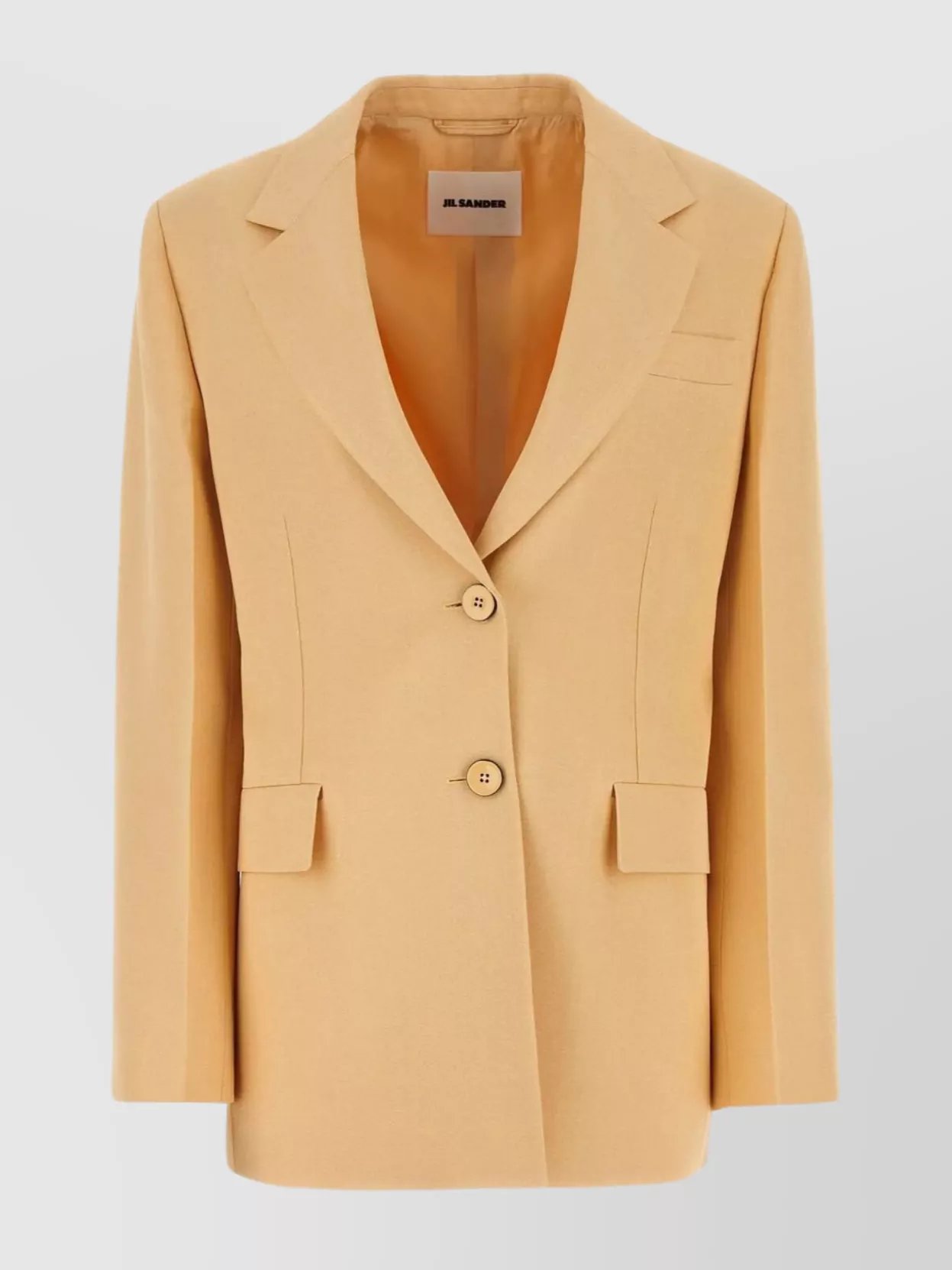 Shop Jil Sander Oversized Blazer With Padded Shoulders And Long Sleeves In Brown