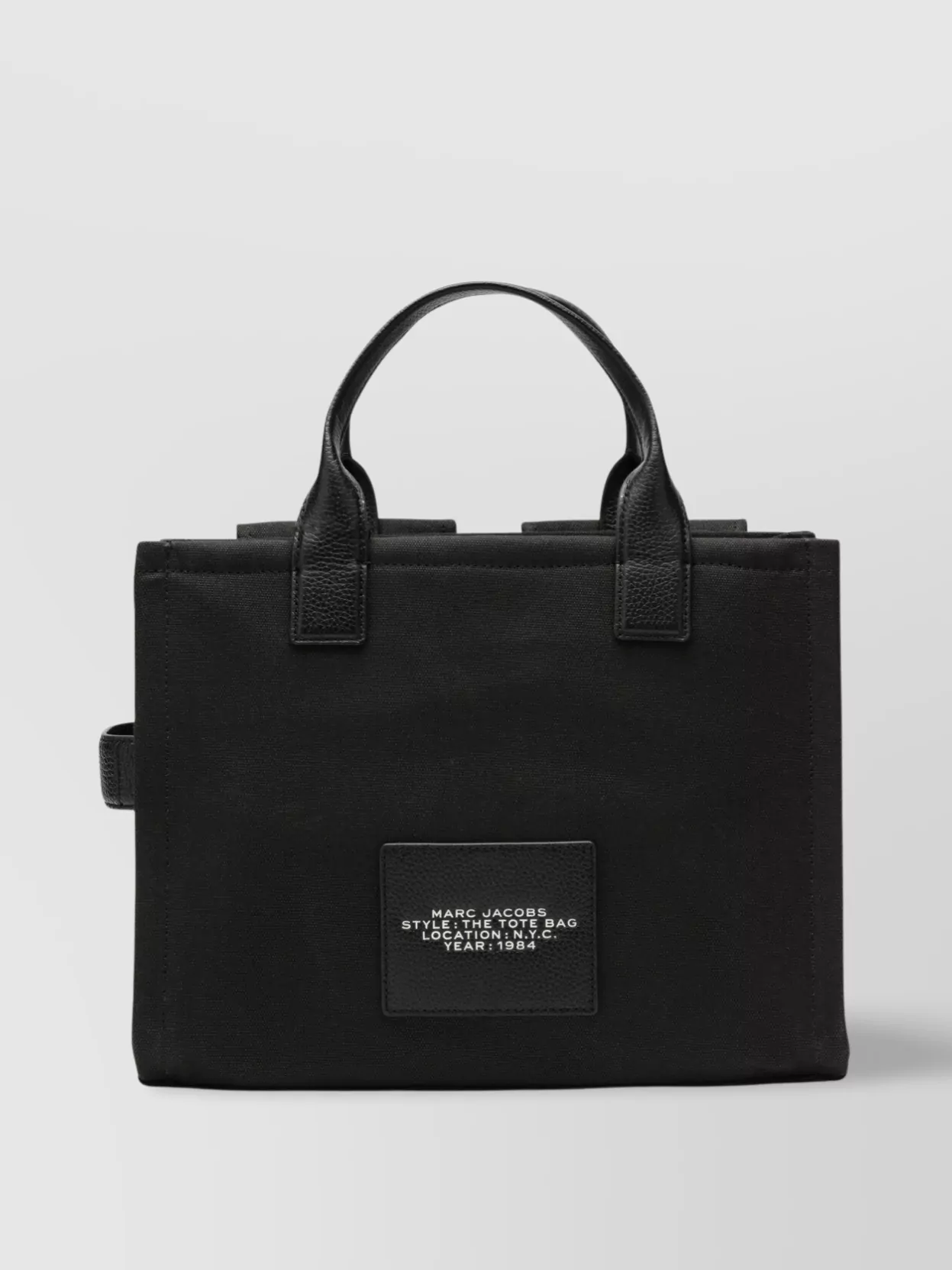 Marc Jacobs Medium Structured Tote Bag With Top Handles In Black