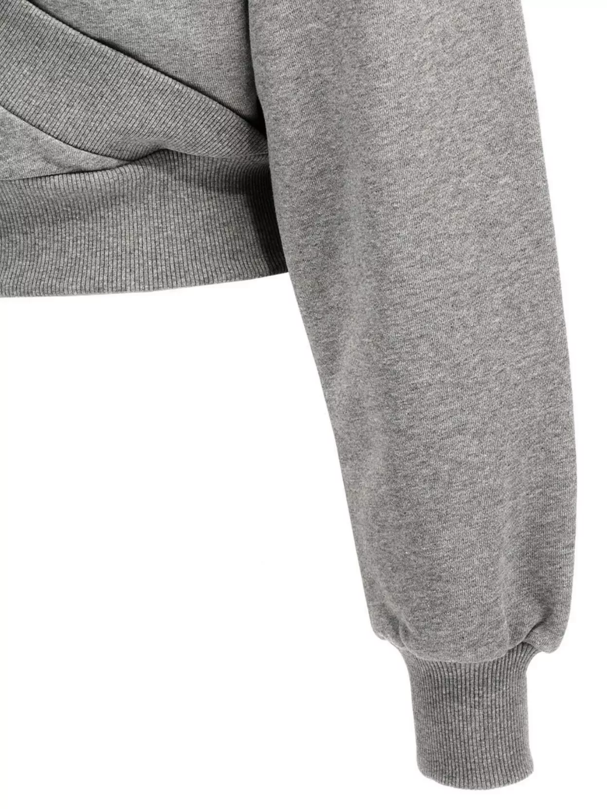Attico Logo Sweatshirt With Crossed Neckline And Open Back