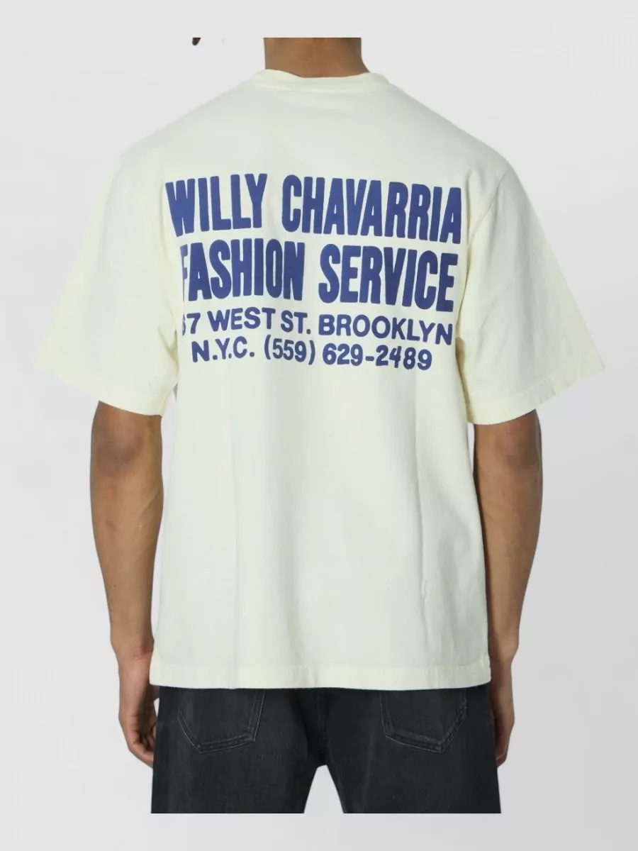Willy Chavarria Cotton Relaxed-Fit Distressed Embroidered T-Shirt