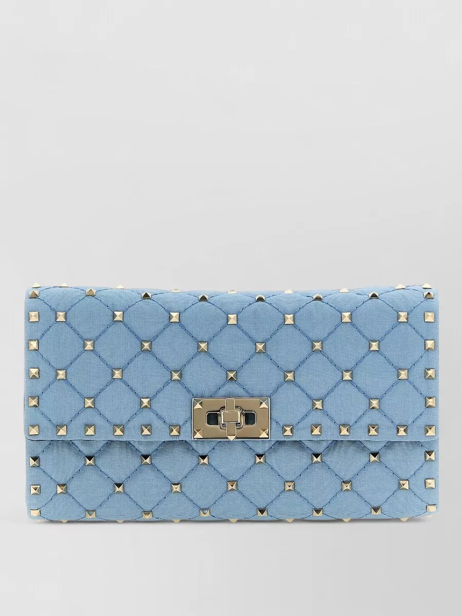 Valentino Garavani Rockstud Spike Quilted Clutch Bag