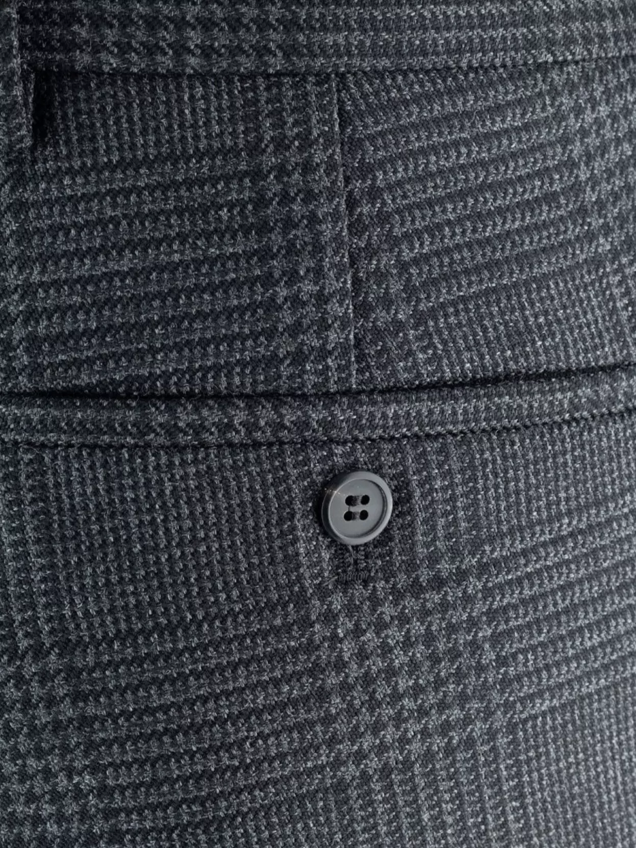 Prada Checkered Pattern Trousers Belt Loops Back Pockets