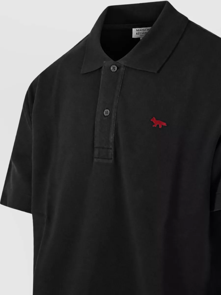 Maison Kitsuné Cotton Short-Sleeve Polo Shirt