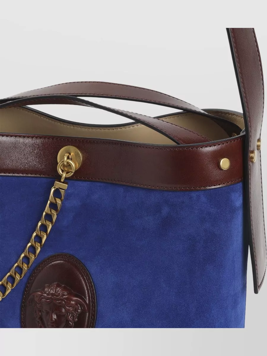 Versace Small Leather Bucket Bag