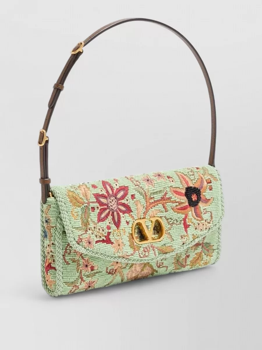 Valentino Garavani Rockstud Spike Silk Shoulder Bag