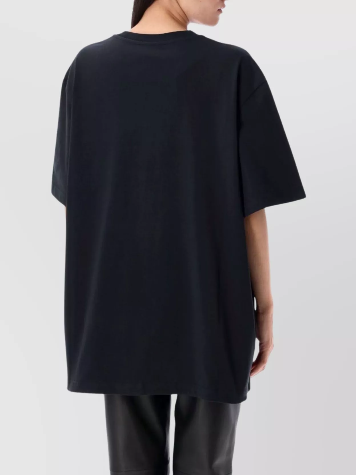 The Attico Diana Oversize Round Neck Short Sleeves