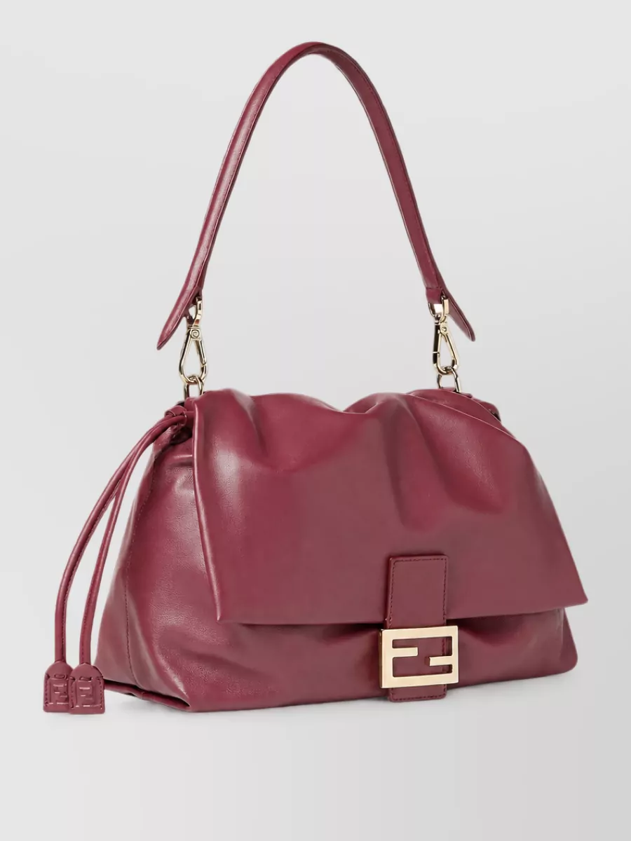 Fendi Baguette Large Leather Clutch Bag