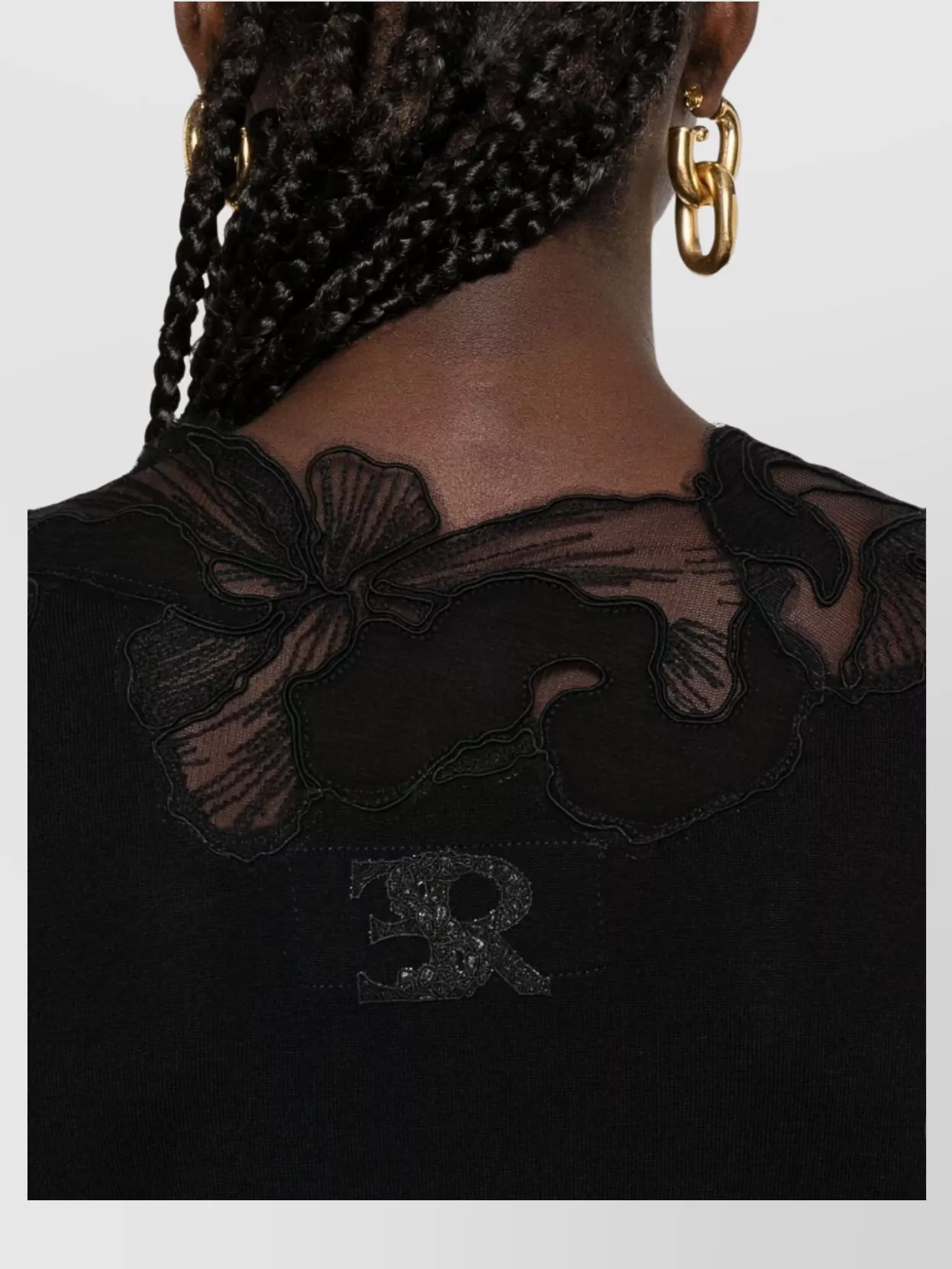 Ermanno Scervino Wool Turtleneck Sweater With Floral Embroidery