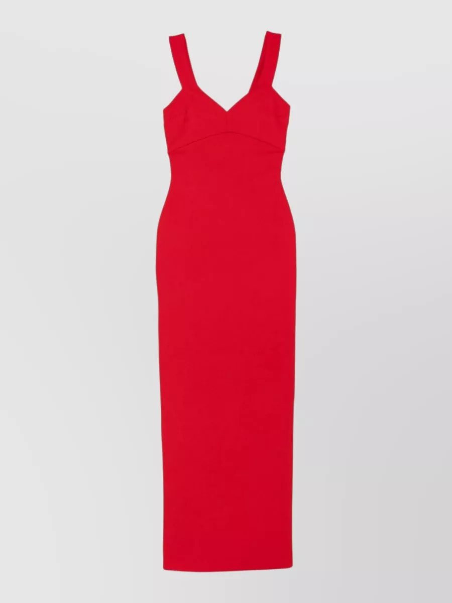 Solace London Polyester sleeveless v-neck maxi dress