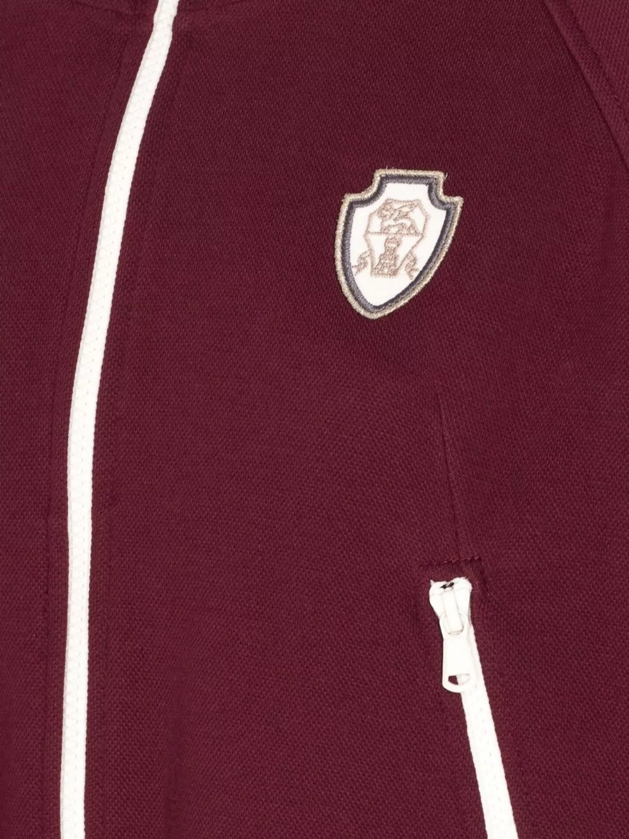 Brunello Cucinelli Zip Up Sweatshirt With Hood And Pockets In Burgundy