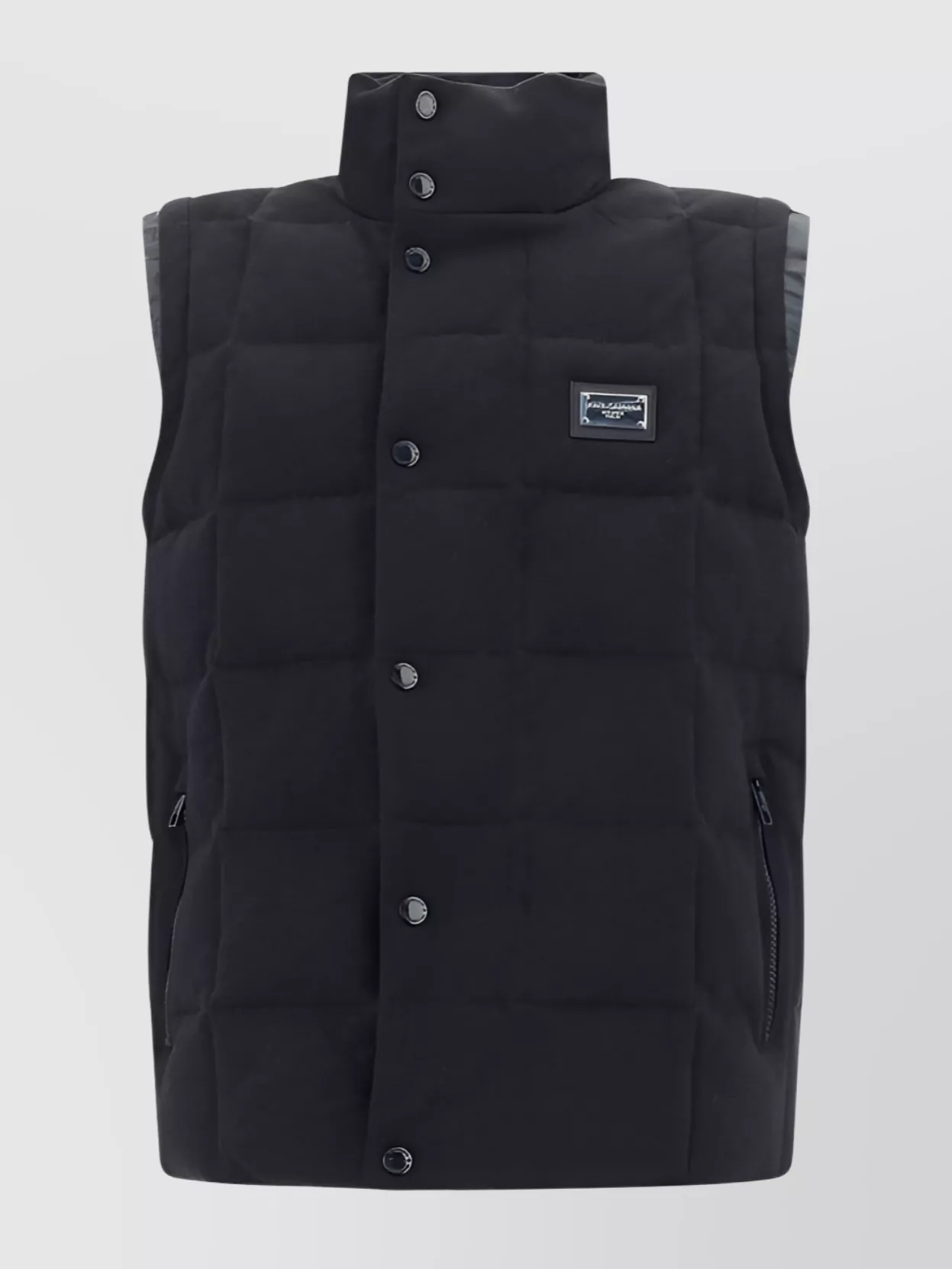 Shop Dolce & Gabbana Quilted High-necked Padded Sleeveless Vest