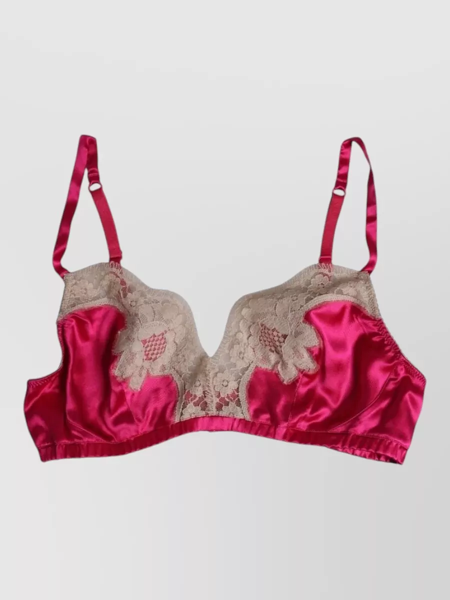 Dolce&Gabbana silk floral lace non wire bra