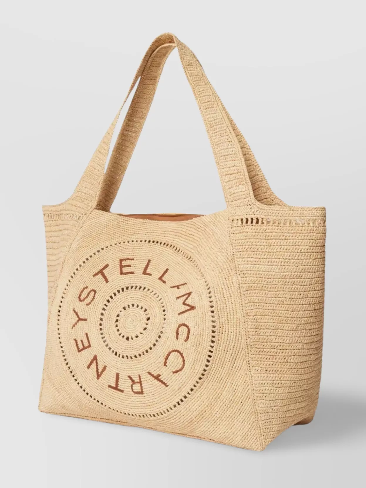 Stella Mccartney Crochet Raffia Tote Bag