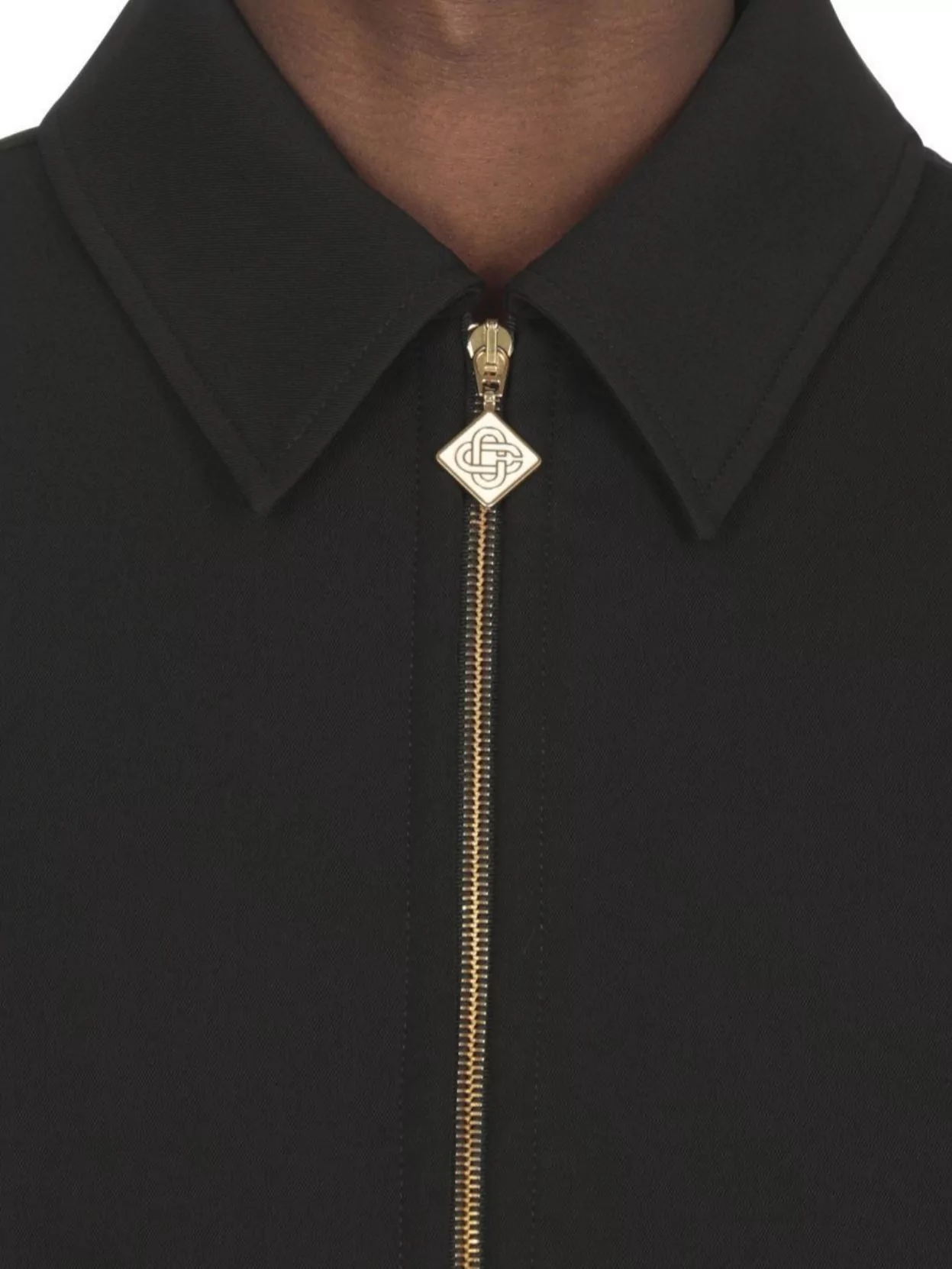 Casablanca Wool Collared Jacket With Side Slit Pockets