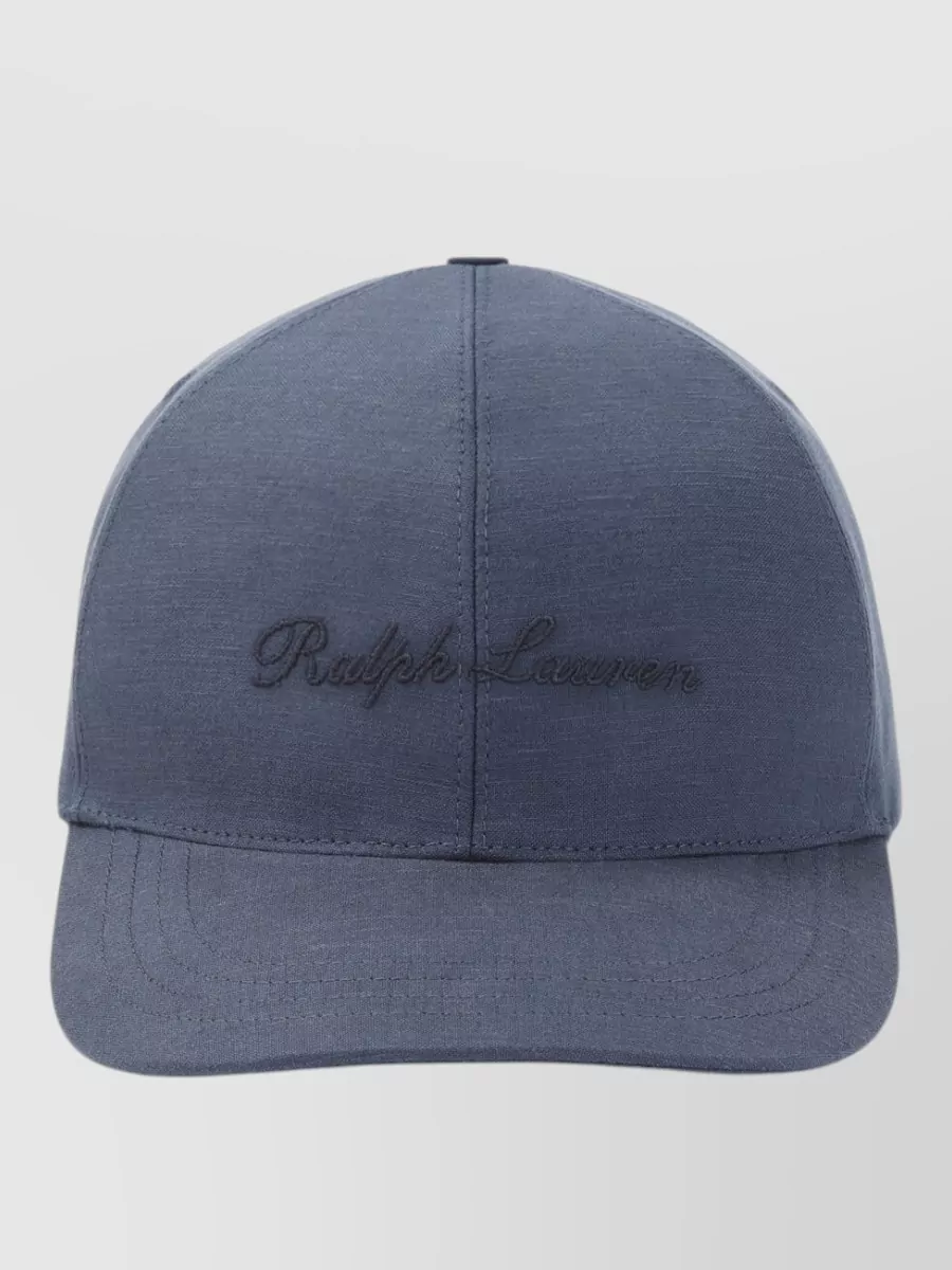 Ralph Lauren Purple Label Linen Silk Logo-Embroidered Baseball Cap