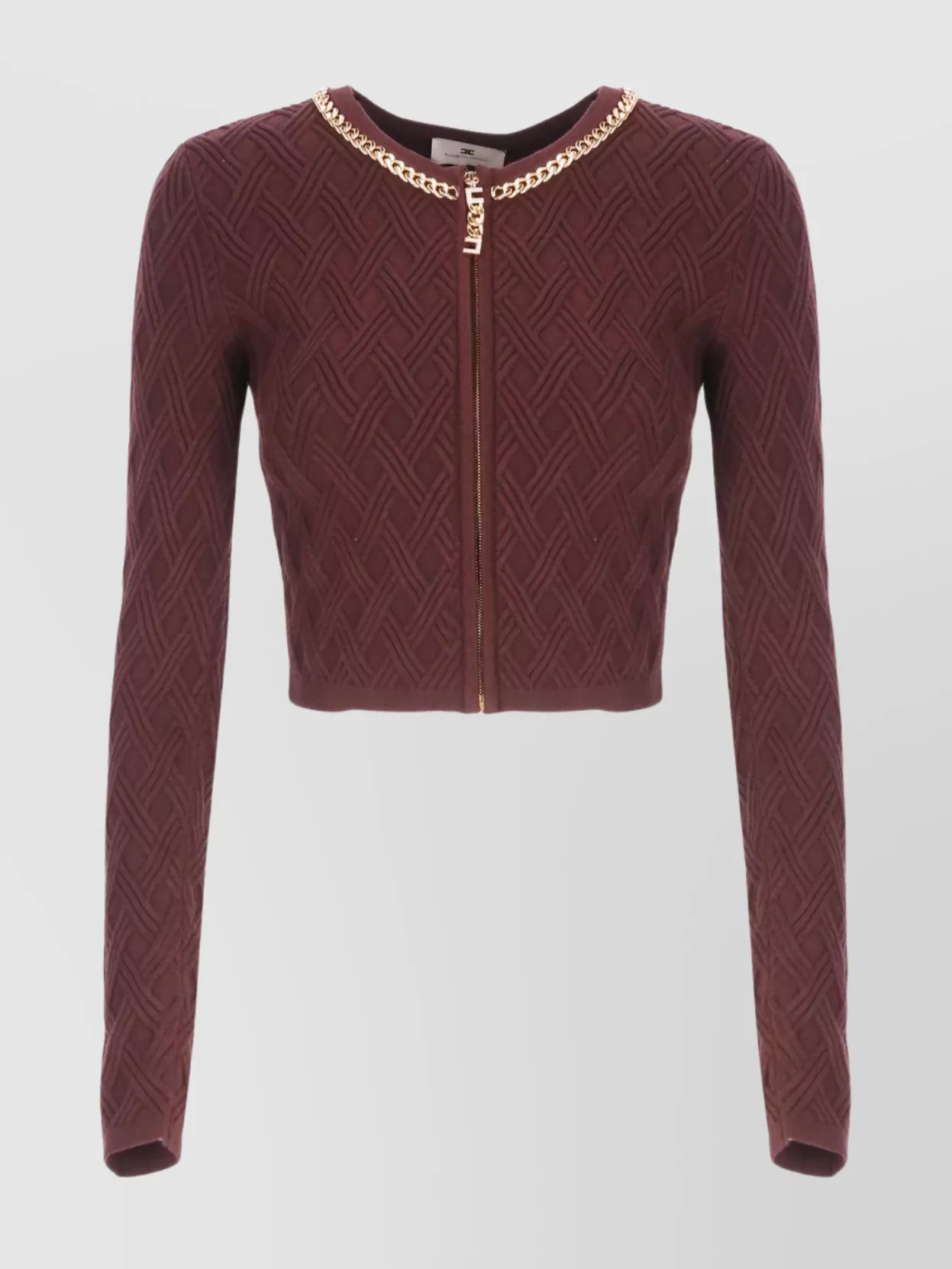 Elisabetta Franchi women's cropped cardigan chain detail