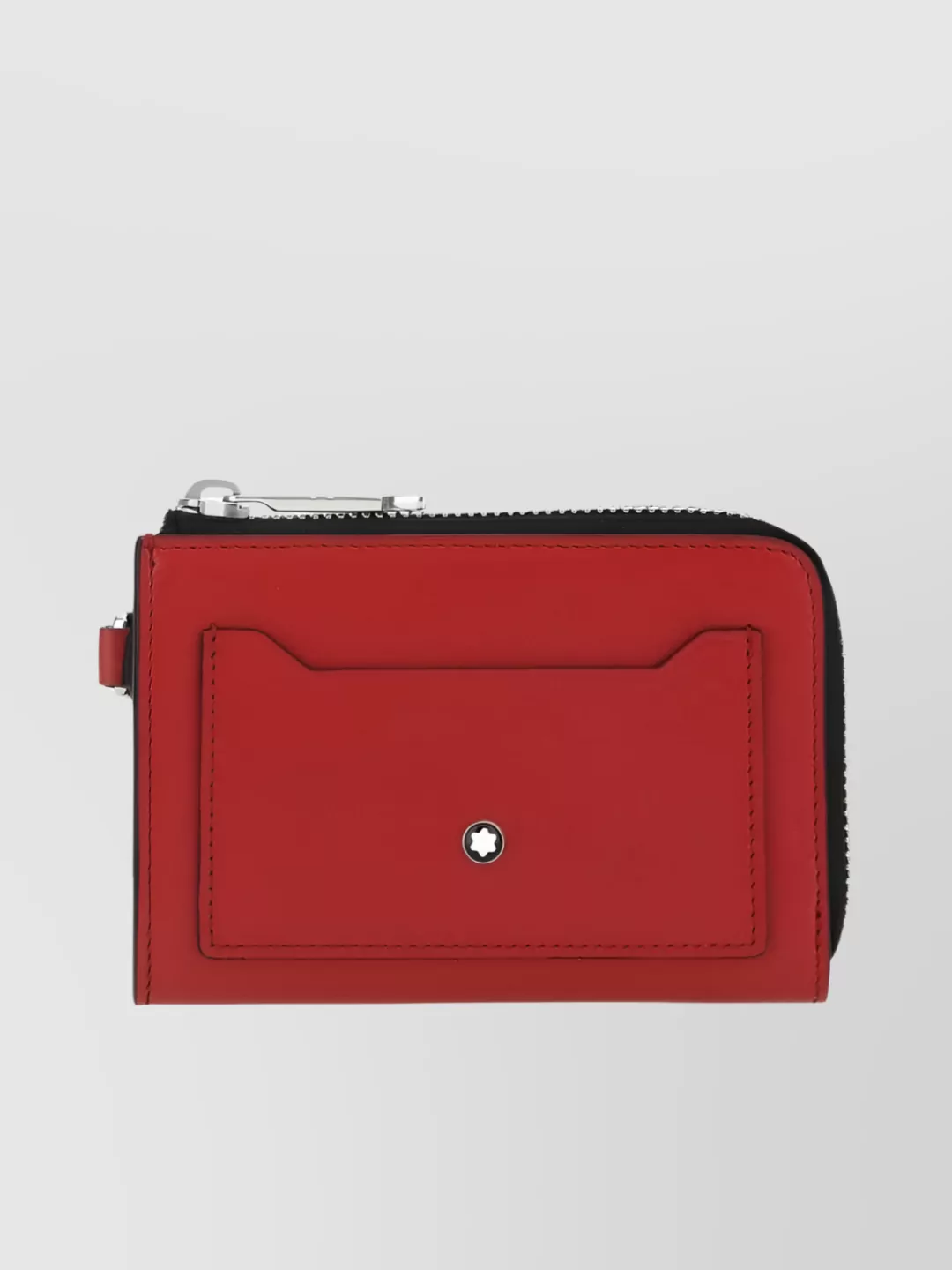 Shop Montblanc Modern Rectangular Wallet With Silver-tone Hardware In Red