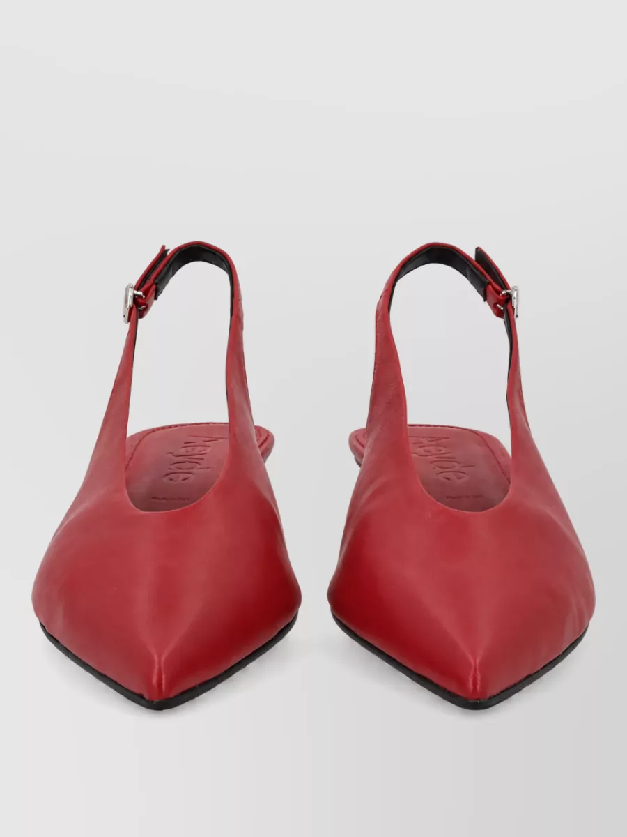 Aeyde leather kitten mules