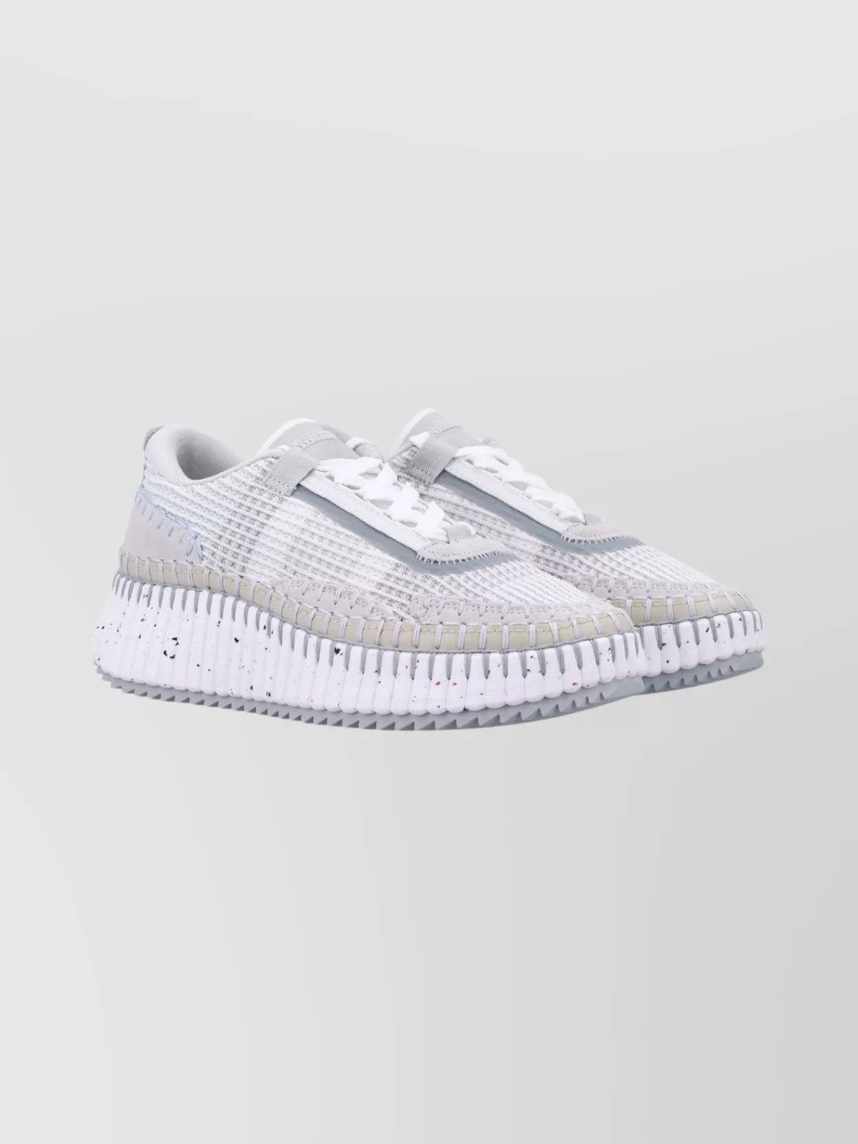 Chloé Nama Sneaker With Unique Design Features In White