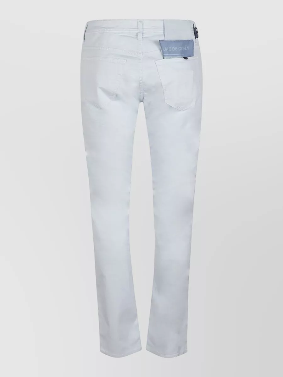 Jacob Cohen Straight Leg Trousers Belt Loops Five Pockets