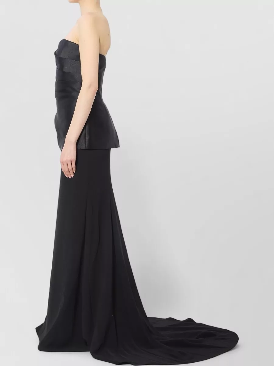Solace London Draped Slim-Fit Maxi Gown