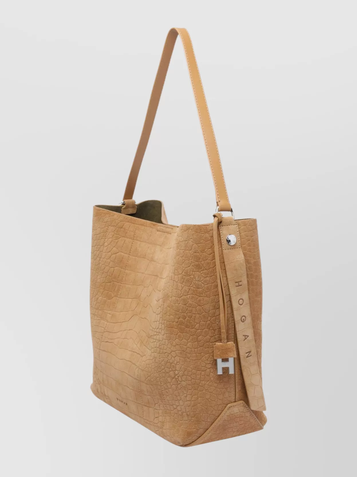Hogan Suede Hobo Tote Adjustable Shoulder Strap