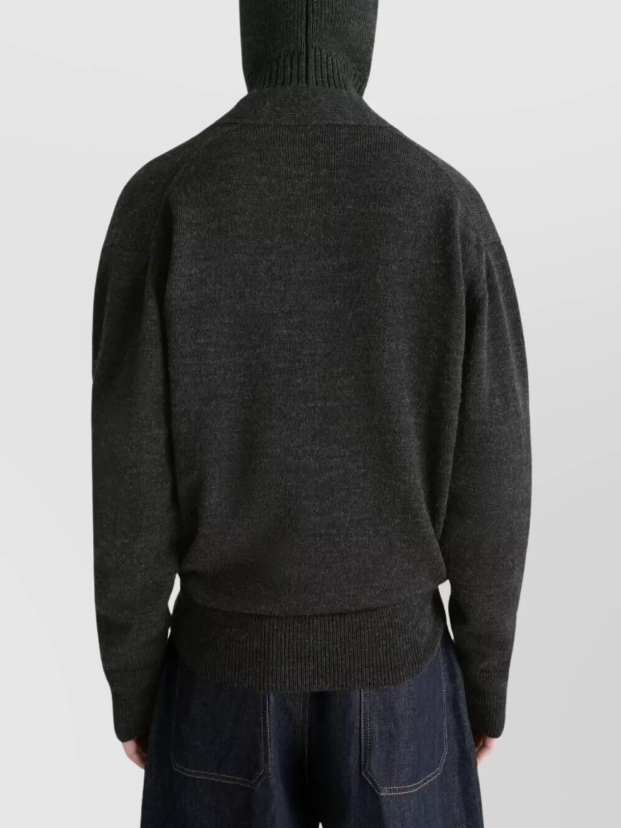 Lemaire Hooded Wrap Cardigan Button Detail
