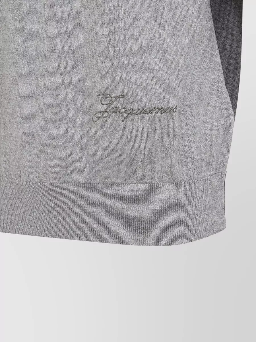Jacquemus Merino Wool Paneled Polo Shirt