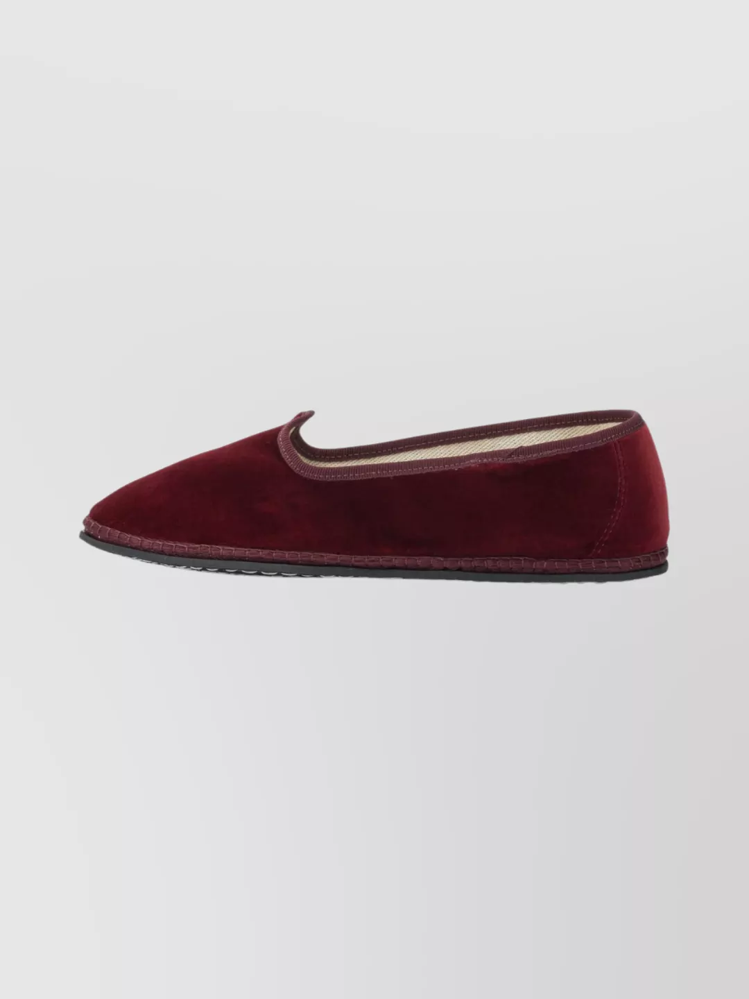 Vibi Venezia Low Cut Round Toe Velvet Ballerina Shoes
