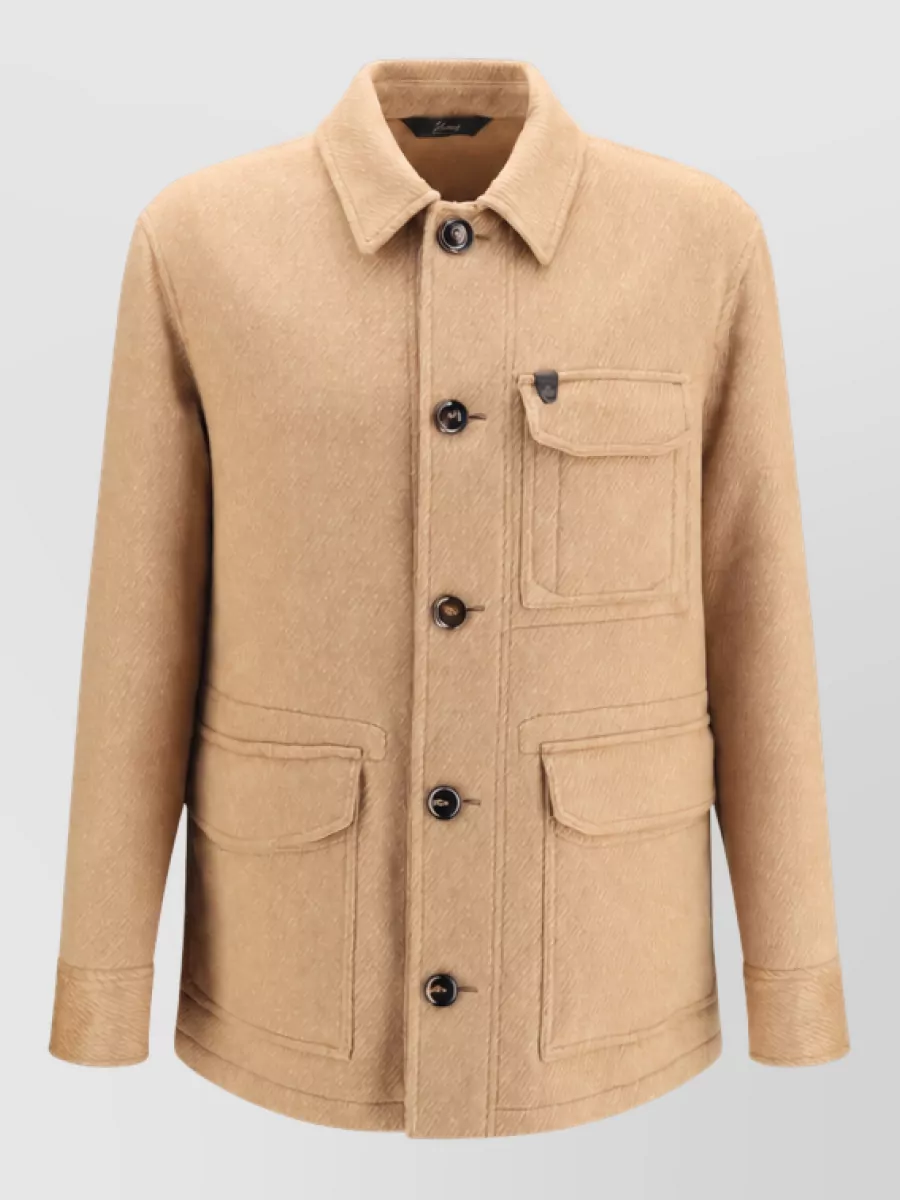Brioni cashmere single-breasted coat