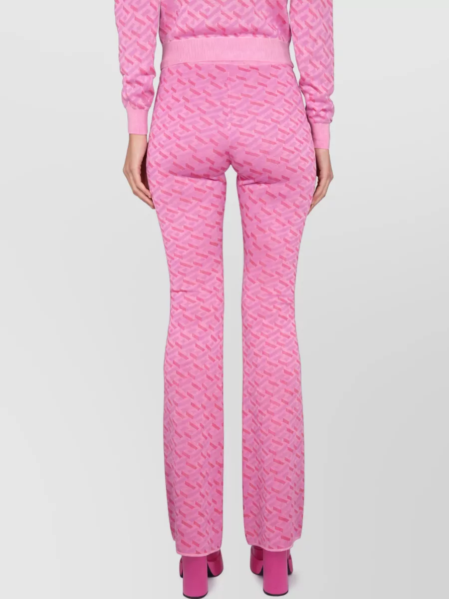 Versace Silk Jacquard Flared Trousers