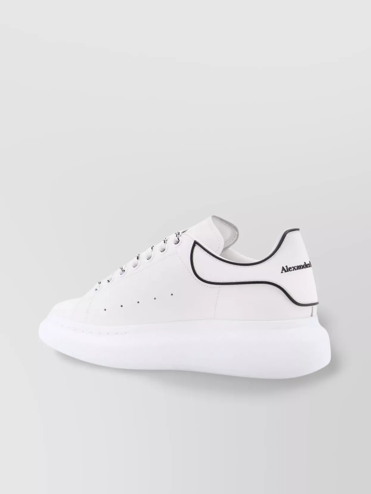 Alexander Mcqueen Chunky Leather Sneakers Featuring Perforated Profiles