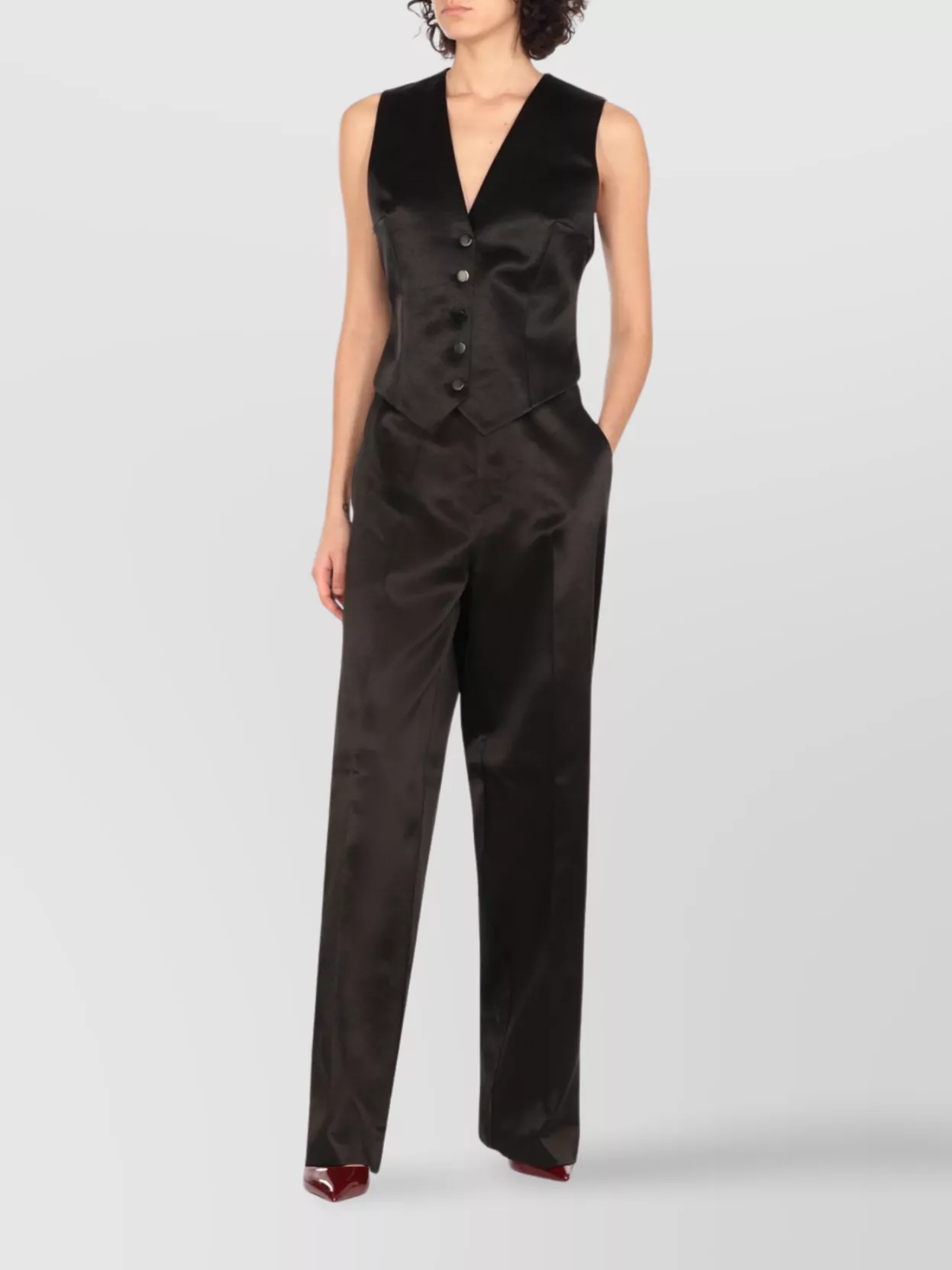 Philosophy Straight Leg Trousers Button Detailing