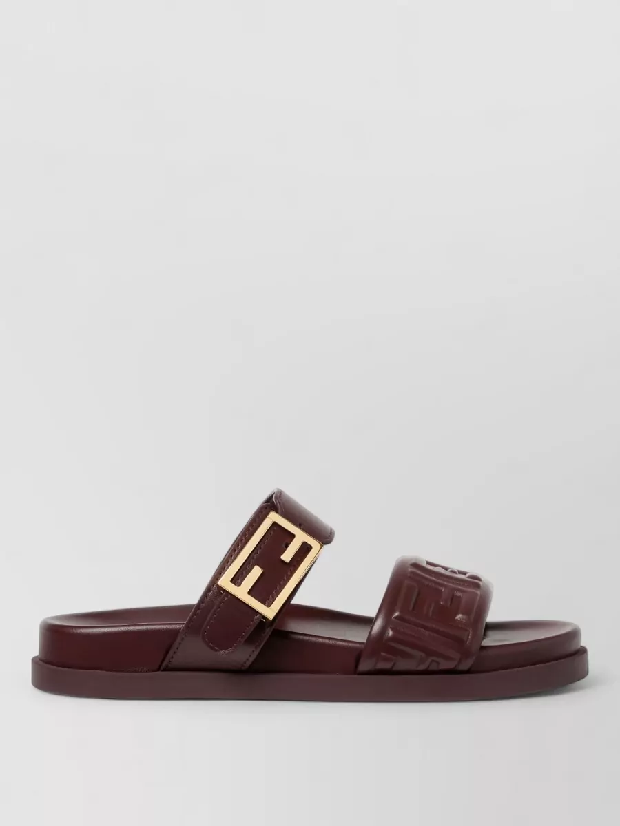 Fendi Leather Flat Slides