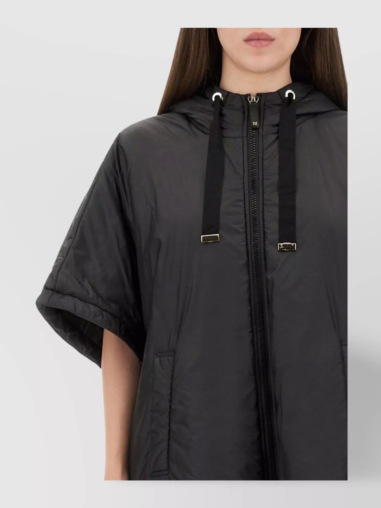 S Max Mara Hooded Padded Jacket Drawstring Detail