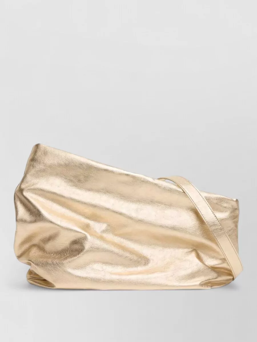 Marsell Laminated Calf Leather Shoulder Clutch Bag