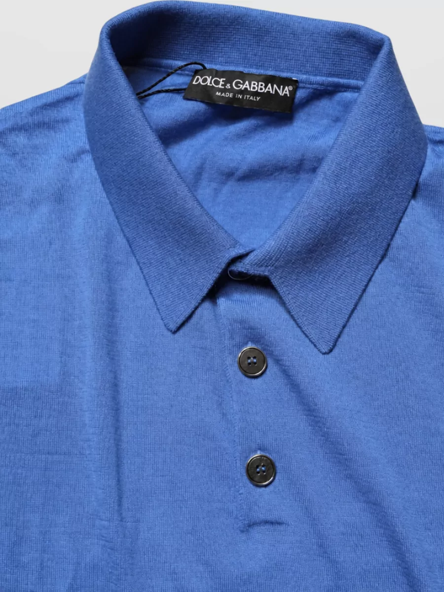 Dolce&Gabbana Cashmere Short-Sleeve Polo Shirt