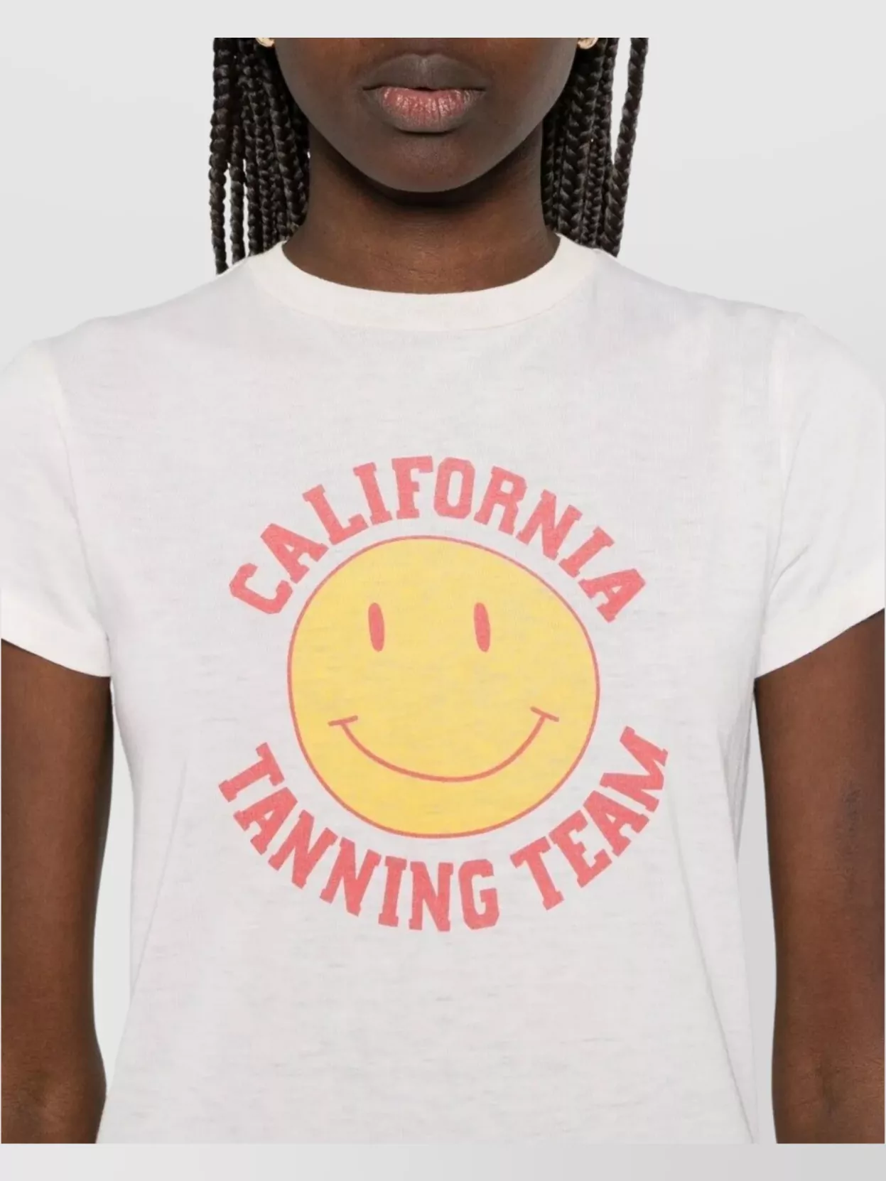 Re/Done Smiley Face Graphic T-Shirt