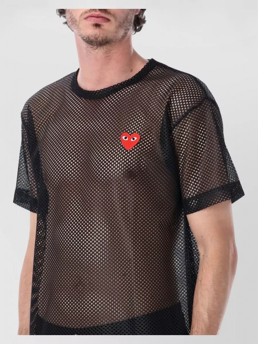 Comme Des Garçons Play Mesh Short-Sleeve T-Shirt