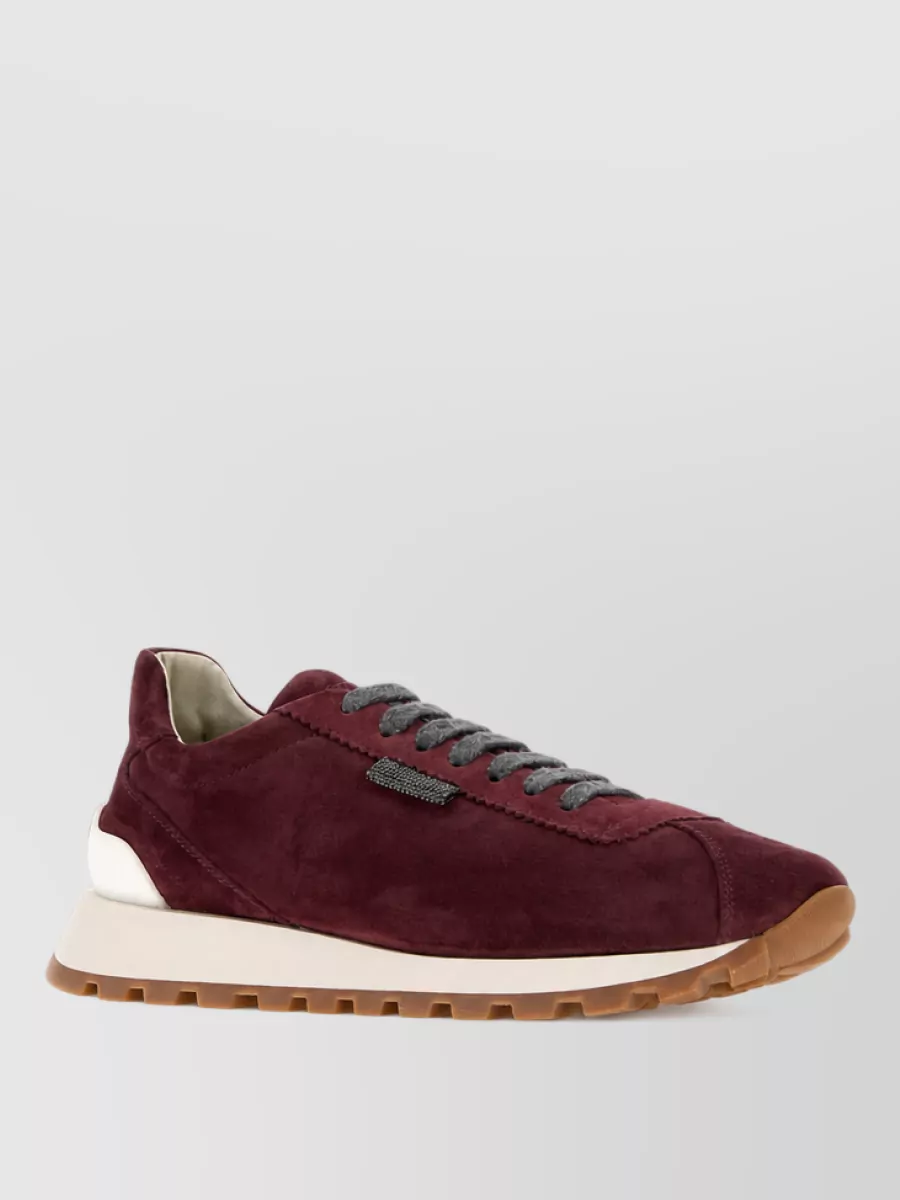 Brunello Cucinelli suede lace-up sneakers