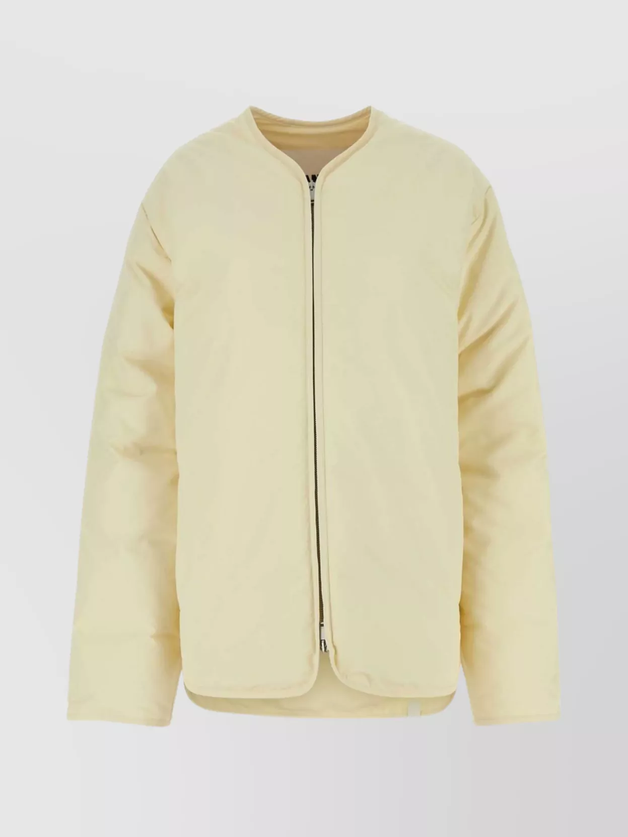 Shop Jil Sander Stand-up Collar Polyester Down Jacket