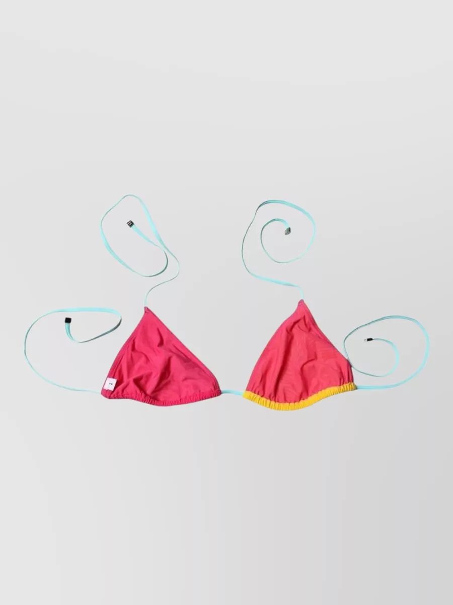 Dolce&Gabbana Silk Halterneck Triangle Bikini Top