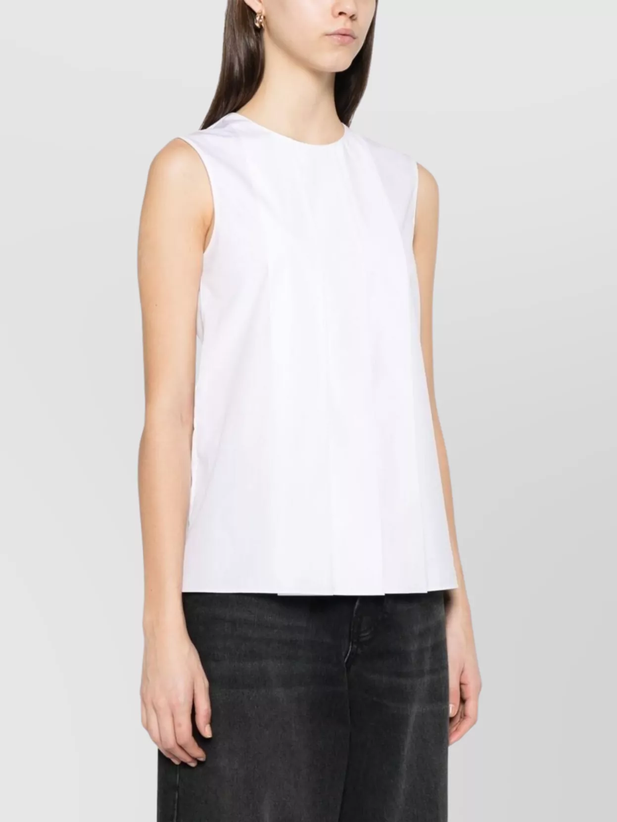 Marni Women Pleat-detail Sleeveless Blouse In White