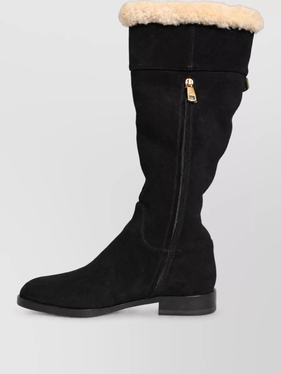 Dolce&Gabbana Suede Leather Knee-High Boots
