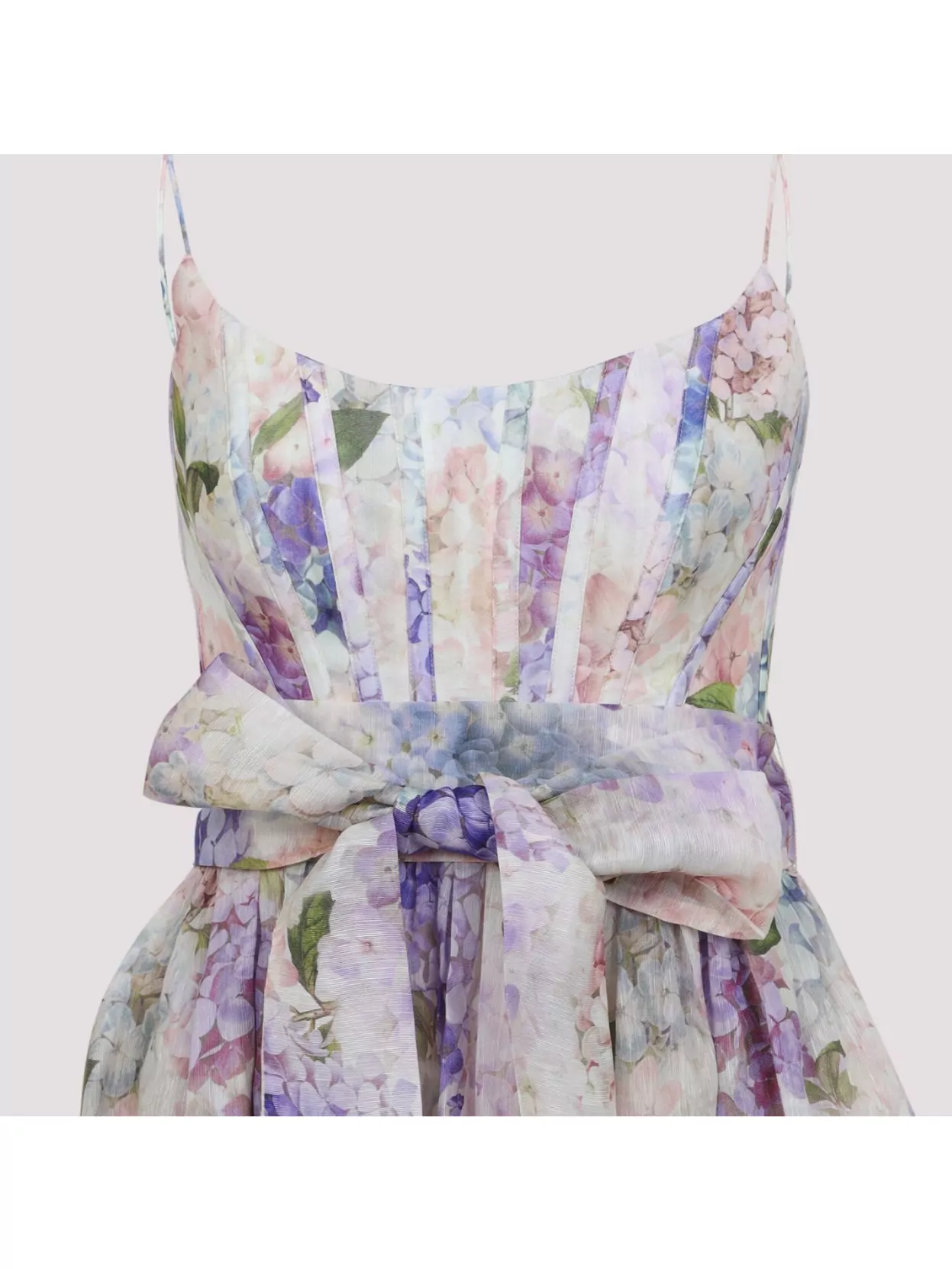 Zimmermann Dawning Belted Floral-print Linen And Silk-blend Midi Dress