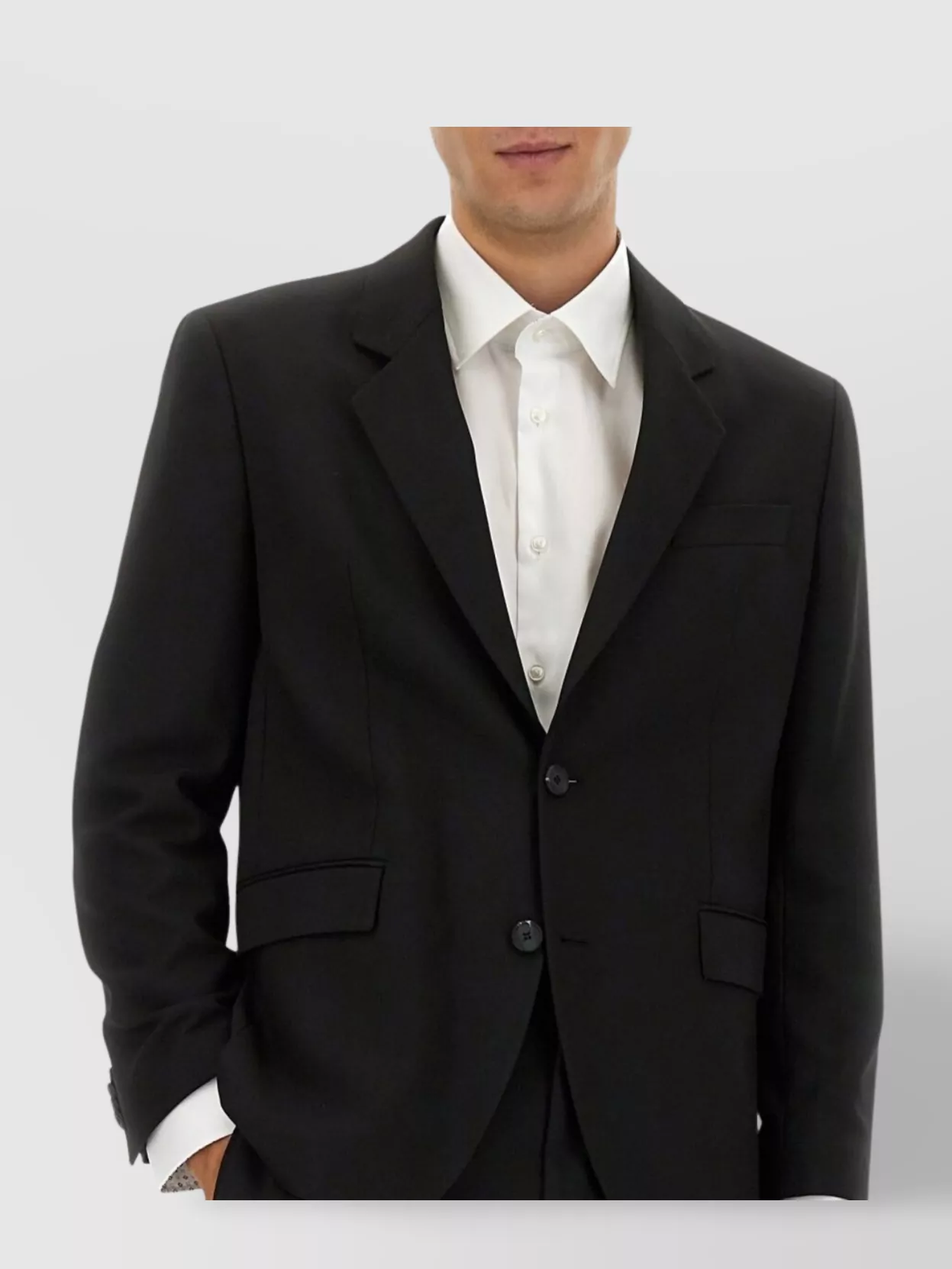 Hugo Men's Suit Jacket Chest Pocket Flap Pockets Notch Lapel